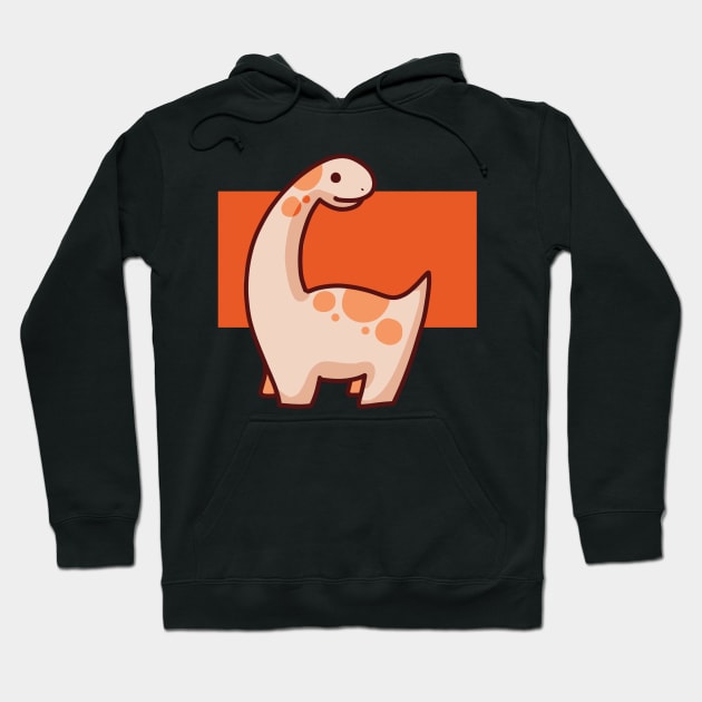 Cute Long Neck Dinosaurus, Brontosaurus, Brachiosaurus Hoodie by hugadino